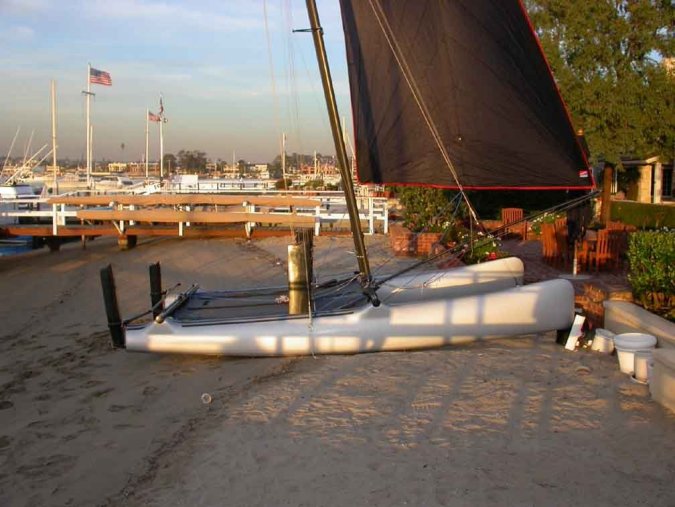 Attached picture 70680-Stealth_F16_black_spinnaker_on_beach.jpg
